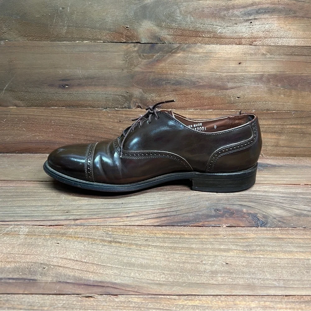 Vintage Hanover Dress Shoes Men's 7.5 D Oxford Wingtip Brown Leather Classic USA